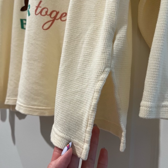 Disney Parks Chip N’ Dale Flower Better Together Long Sleeve Top Waffle Knit - Picture 4 of 5